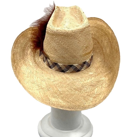 Vintage Stetson Roadrunner Straw Cowboy Hat • 1970s Western • Size 6 ¾ - Picture 6 of 9